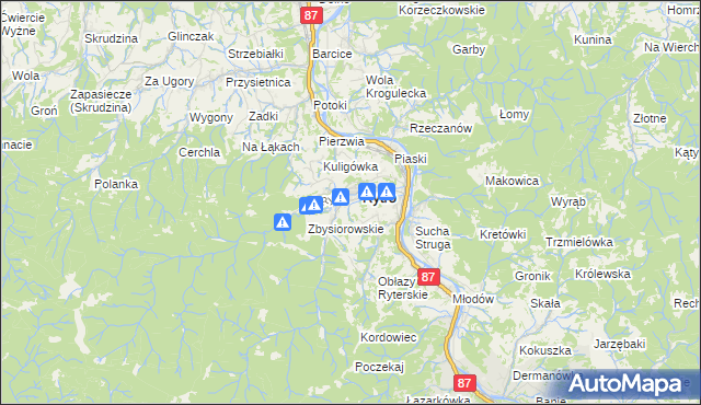 mapa Roztoka Ryterska, Roztoka Ryterska na mapie Targeo