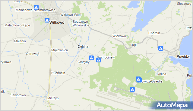 mapa Ruchocinek, Ruchocinek na mapie Targeo