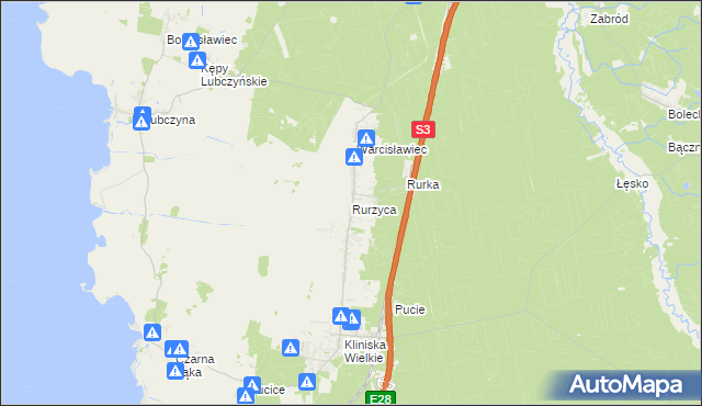 mapa Rurzyca, Rurzyca na mapie Targeo