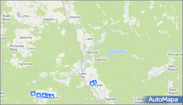 mapa Sarnia Góra gmina Osie, Sarnia Góra gmina Osie na mapie Targeo