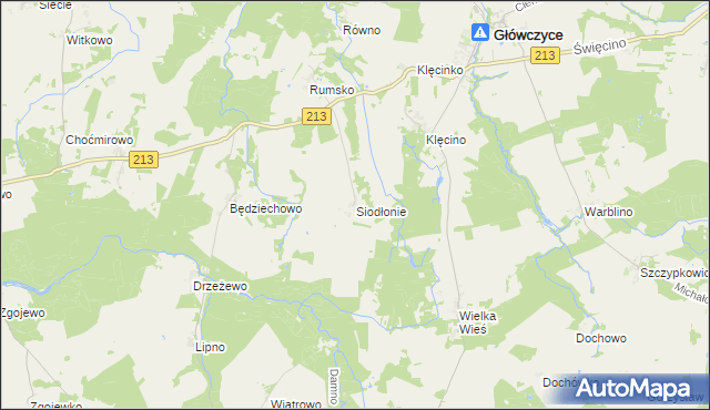 mapa Siodłonie, Siodłonie na mapie Targeo