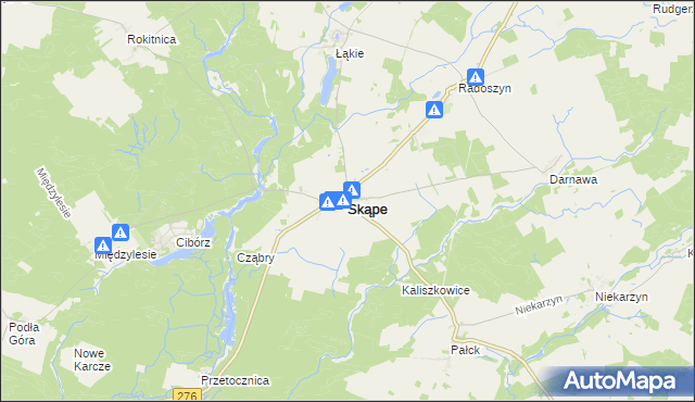 mapa Skąpe powiat świebodziński, Skąpe powiat świebodziński na mapie Targeo