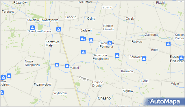 mapa Skowroda Południowa, Skowroda Południowa na mapie Targeo