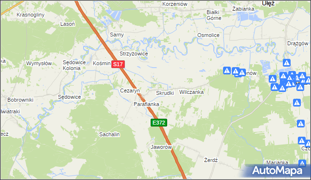 mapa Skrudki, Skrudki na mapie Targeo