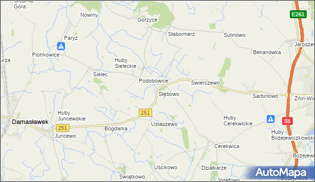 mapa Słębowo, Słębowo na mapie Targeo