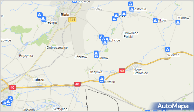 mapa Słoków, Słoków na mapie Targeo