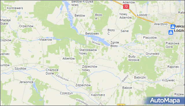 mapa Słowak, Słowak na mapie Targeo