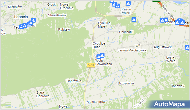 mapa Sowia Wola Folwarczna, Sowia Wola Folwarczna na mapie Targeo