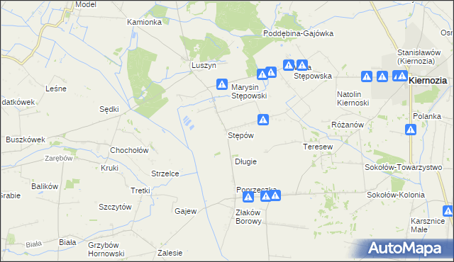 mapa Stępów, Stępów na mapie Targeo