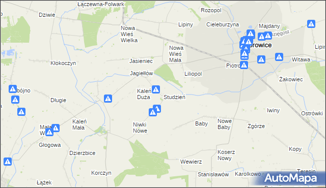 mapa Studzień, Studzień na mapie Targeo