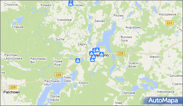 mapa Sulęczyno, Sulęczyno na mapie Targeo