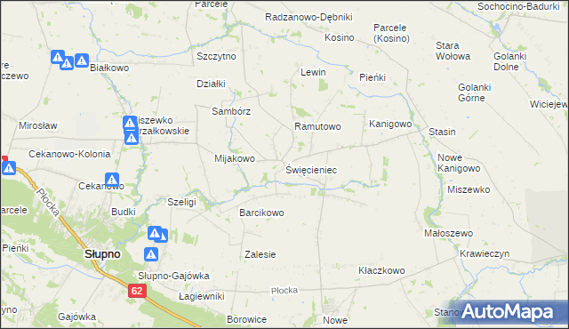 mapa Święcieniec, Święcieniec na mapie Targeo