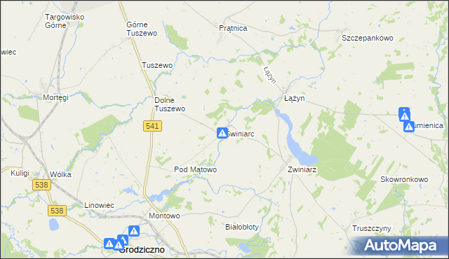 mapa Świniarc, Świniarc na mapie Targeo