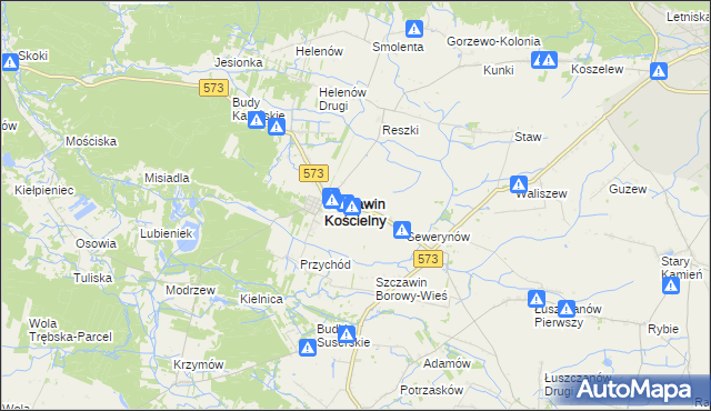 mapa Szczawinek, Szczawinek na mapie Targeo