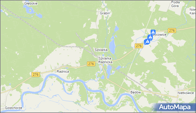 mapa Szklarka Radnicka, Szklarka Radnicka na mapie Targeo