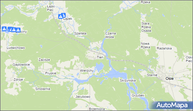 mapa Tleń, Tleń na mapie Targeo