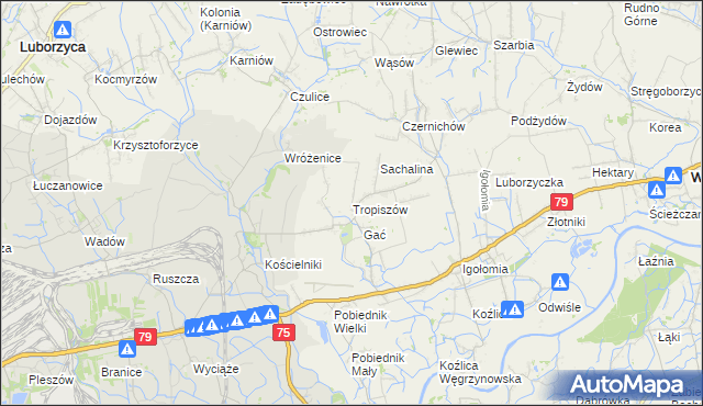 mapa Tropiszów, Tropiszów na mapie Targeo