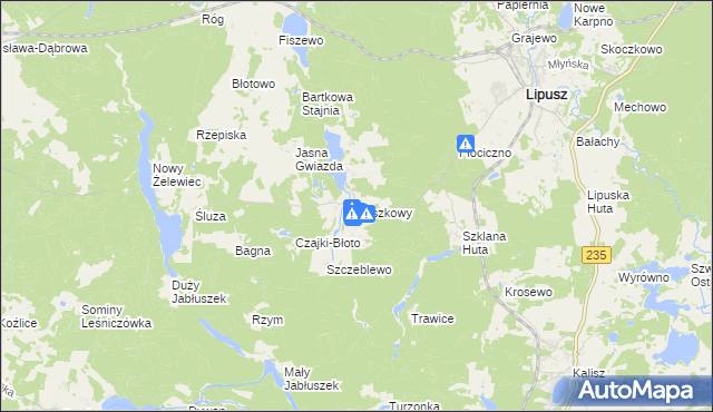 mapa Tuszkowy, Tuszkowy na mapie Targeo