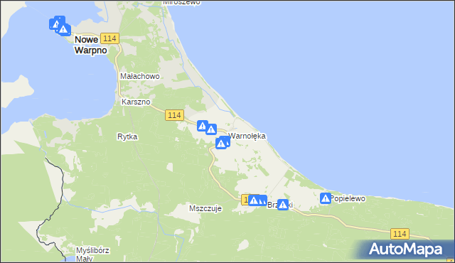 mapa Warnołęka, Warnołęka na mapie Targeo