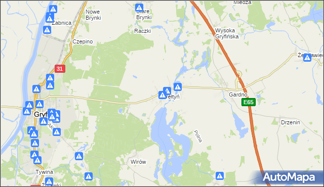 mapa Wełtyń, Wełtyń na mapie Targeo