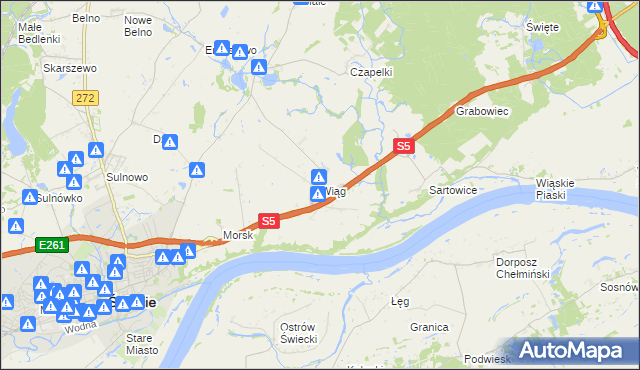 mapa Wiąg, Wiąg na mapie Targeo