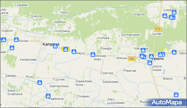 mapa Wilkowa Wieś, Wilkowa Wieś na mapie Targeo