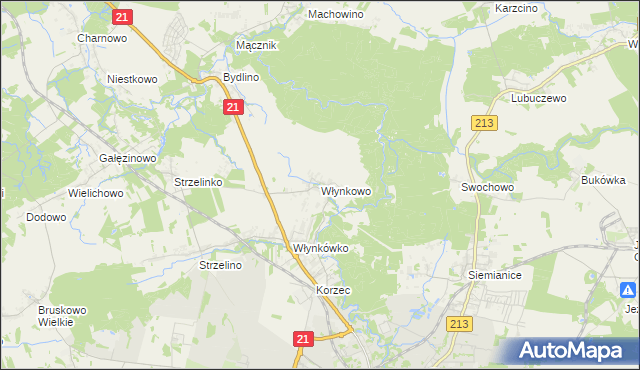 mapa Włynkowo, Włynkowo na mapie Targeo