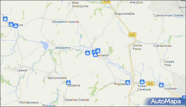 mapa Wojnowice gmina Kietrz, Wojnowice gmina Kietrz na mapie Targeo