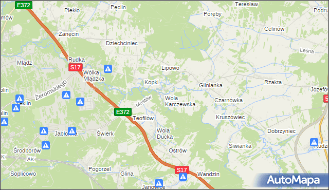 mapa Wola Karczewska, Wola Karczewska na mapie Targeo