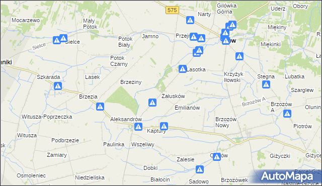 mapa Załusków, Załusków na mapie Targeo