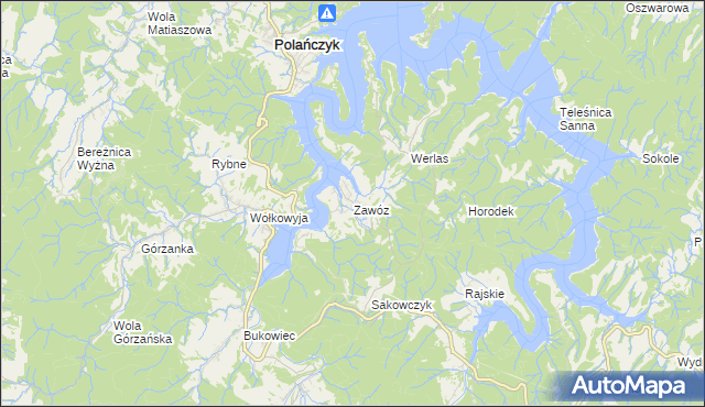 mapa Zawóz, Zawóz na mapie Targeo