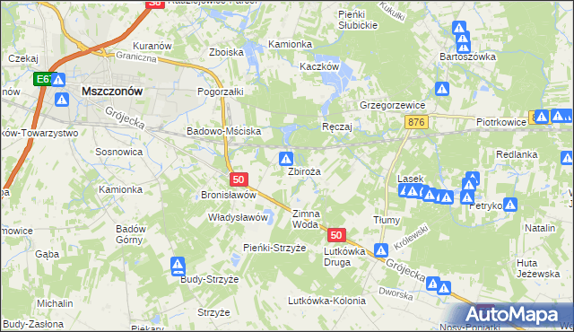 mapa Zbiroża, Zbiroża na mapie Targeo