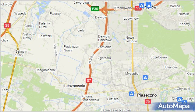 mapa Zgorzała, Zgorzała na mapie Targeo