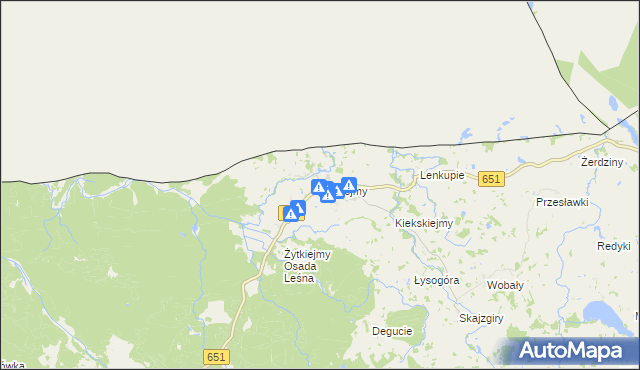 mapa Żytkiejmy, Żytkiejmy na mapie Targeo