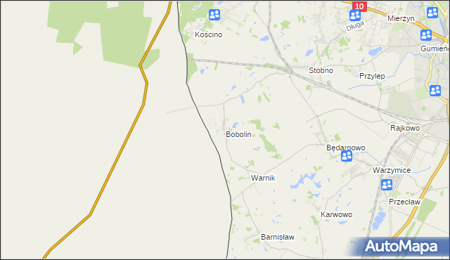 mapa Bobolin gmina Kołbaskowo, Bobolin gmina Kołbaskowo na mapie Targeo