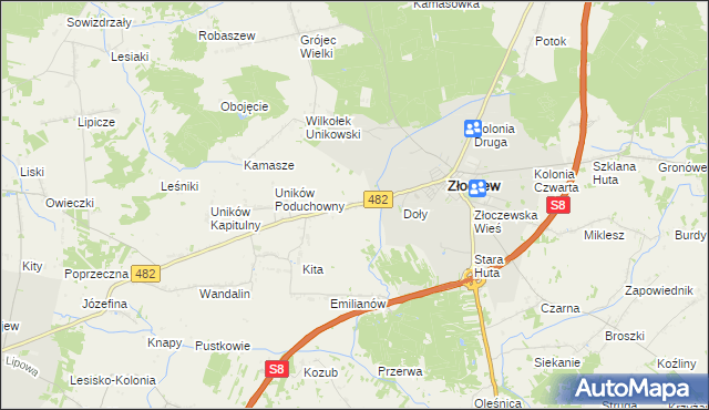 mapa Bujnów, Bujnów na mapie Targeo