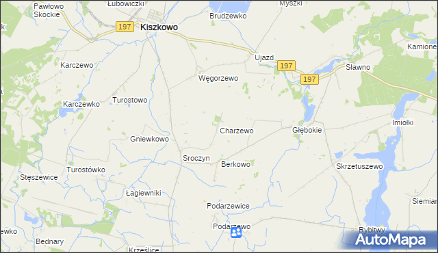 mapa Charzewo, Charzewo na mapie Targeo