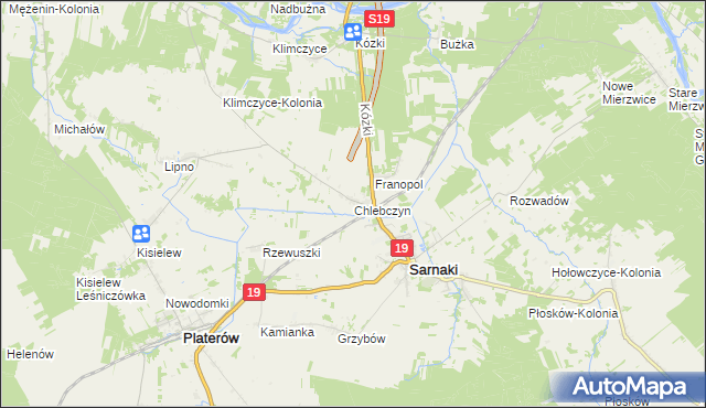 mapa Chlebczyn, Chlebczyn na mapie Targeo