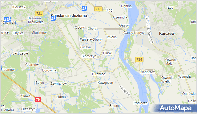 mapa Cieciszew, Cieciszew na mapie Targeo