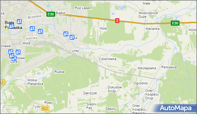 mapa Czosnówka, Czosnówka na mapie Targeo