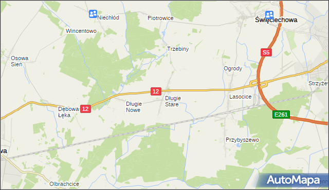 mapa Długie Stare, Długie Stare na mapie Targeo