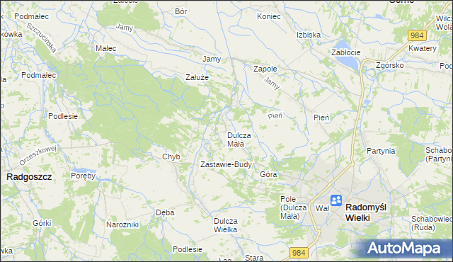 mapa Dulcza Mała, Dulcza Mała na mapie Targeo