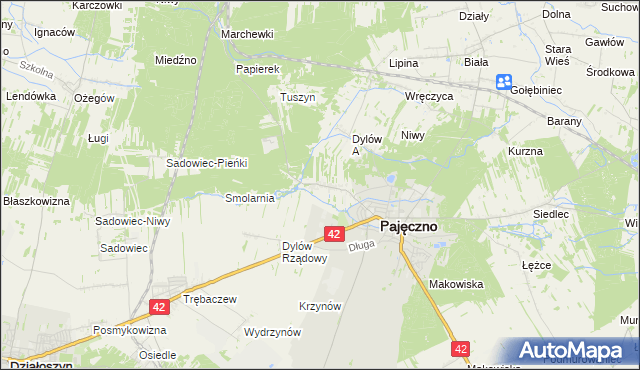 mapa Dylów Szlachecki, Dylów Szlachecki na mapie Targeo