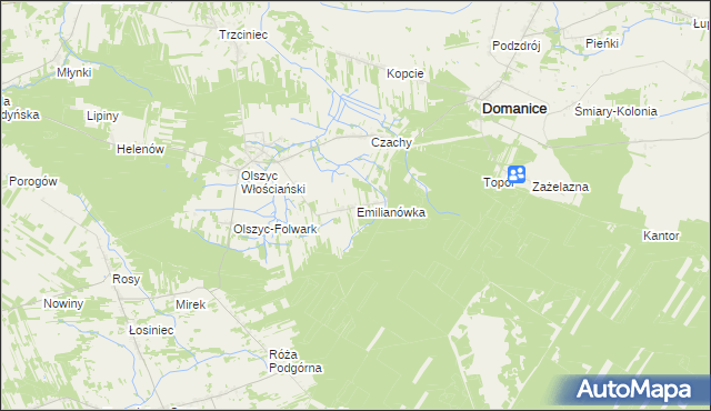 mapa Emilianówka, Emilianówka na mapie Targeo