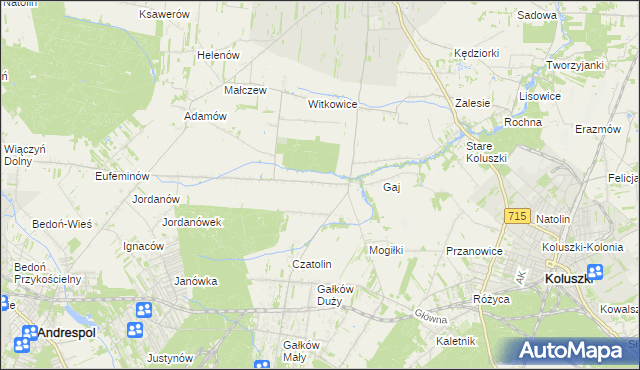 mapa Gałkówek-Parcela, Gałkówek-Parcela na mapie Targeo