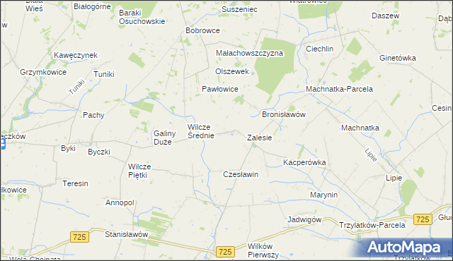 mapa Jakubów gmina Błędów, Jakubów gmina Błędów na mapie Targeo