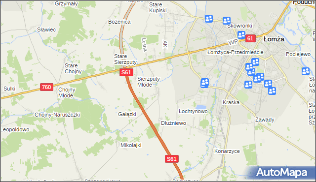 mapa Jarnuty gmina Łomża, Jarnuty gmina Łomża na mapie Targeo