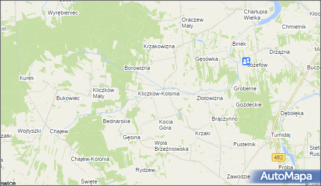 mapa Kliczków Wielki, Kliczków Wielki na mapie Targeo