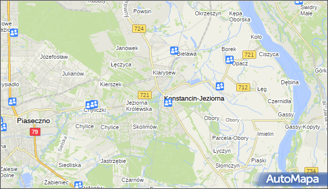 mapa Konstancin-Jeziorna, Konstancin-Jeziorna na mapie Targeo