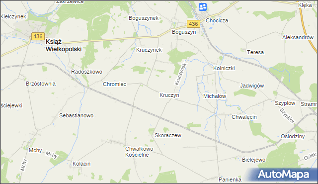 mapa Kruczyn, Kruczyn na mapie Targeo